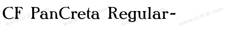 CF PanCreta Regular字体转换